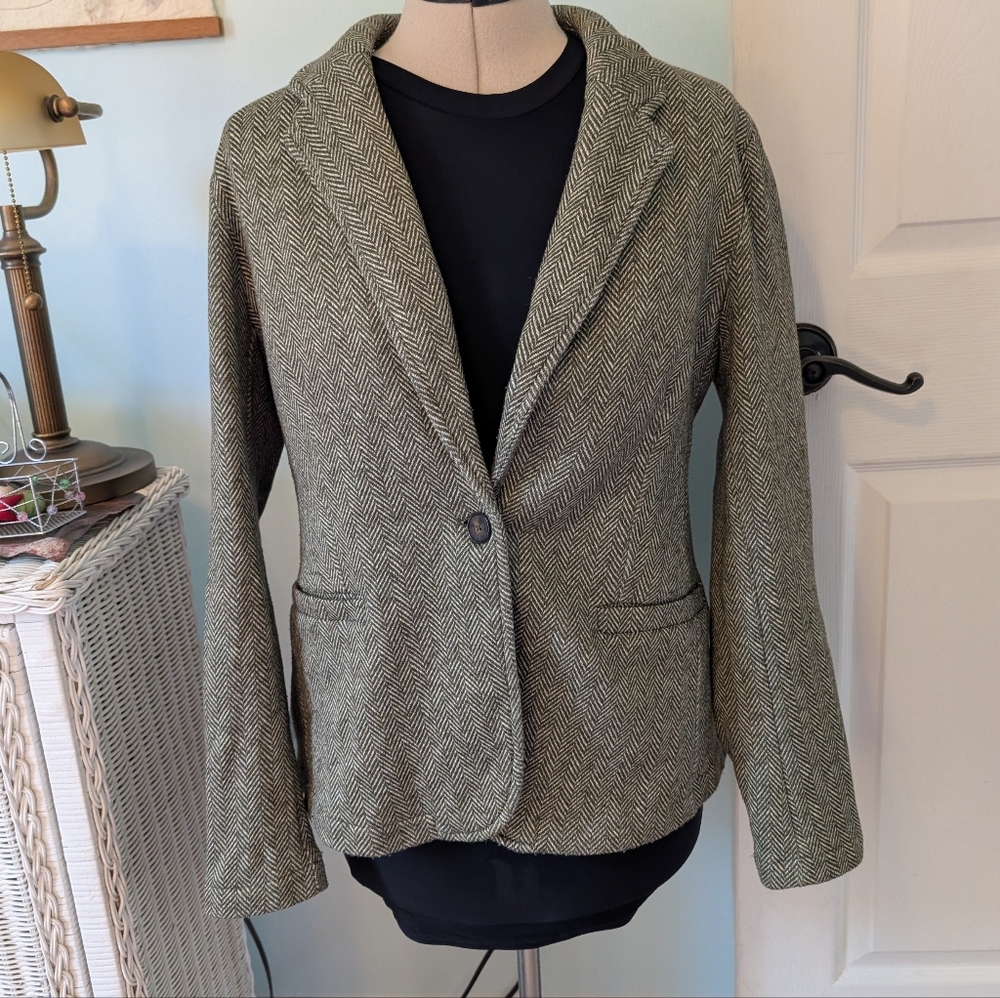 Lands End Fleece Blazer
